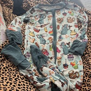 Showstoppers Bamboo Convertible Footie— Ratatouille Print, 2T, PLAY